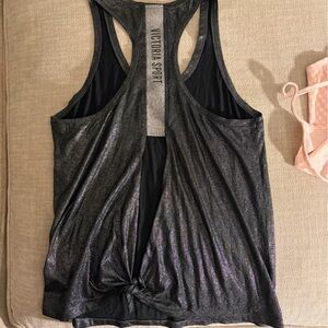 Victoria's Secret Sport Black Shimmery Bodysuit
